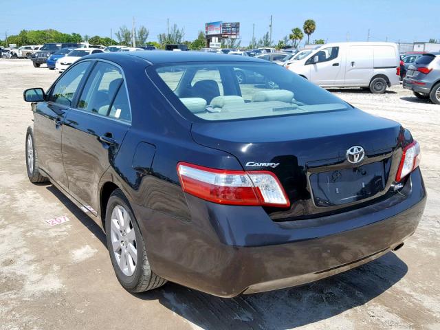 4T1BB46K88U057761 - 2008 TOYOTA CAMRY HYBR BLACK photo 3