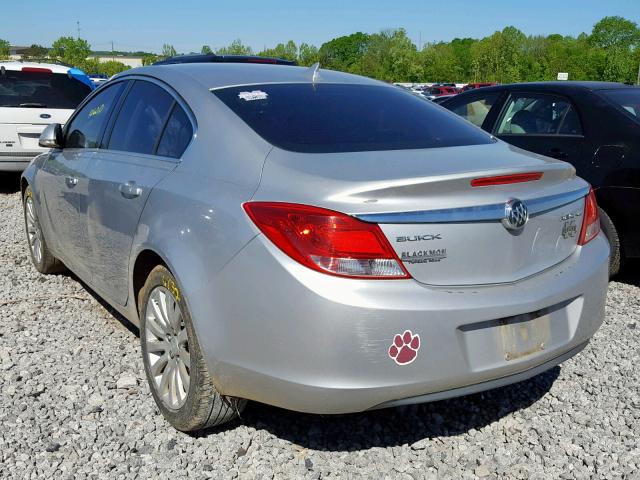 2G4GR5EK8C9165408 - 2012 BUICK REGAL SILVER photo 3