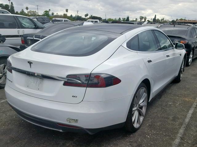 5YJSA1CG5DFP21992 - 2013 TESLA MODEL S Սպիտակ լուսանկար 4