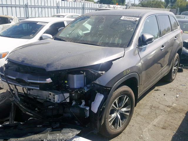 5TDBZRFH0KS929640 - 2019 TOYOTA HIGHLANDER GRAY photo 2