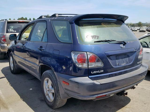 JTJHF10UX10214549 - 2001 LEXUS RX 300 BLUE photo 3