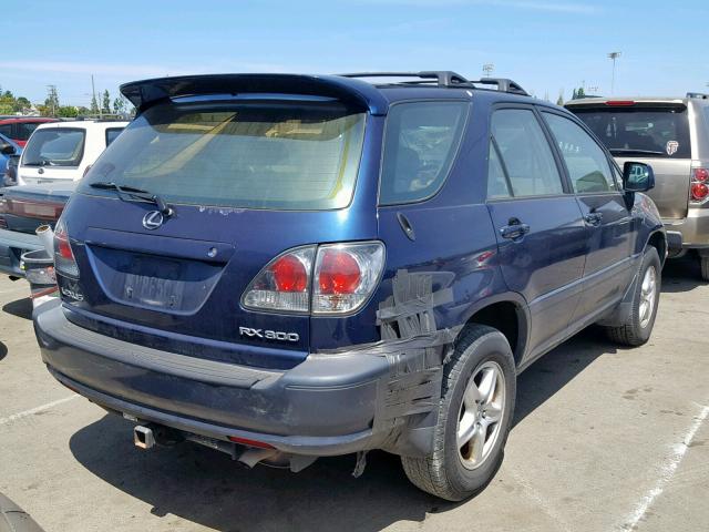 JTJHF10UX10214549 - 2001 LEXUS RX 300 BLUE photo 4