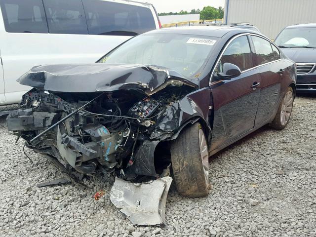 W04G15GV2B1079026 - 2011 BUICK REGAL CXL GRAY photo 2