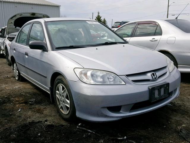 2HGES163X5H007257 - 2005 HONDA CIVIC DX V SILVER photo 1