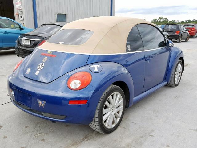 3VWRF31YX8M420141 - 2008 VOLKSWAGEN NEW BEETLE Mavi foto 4