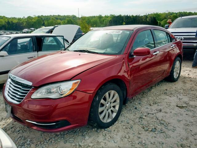 1C3CCBBB3DN578993 - 2013 CHRYSLER 200 TOURIN RED photo 2