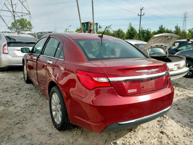 1C3CCBBB3DN578993 - 2013 CHRYSLER 200 TOURIN RED photo 3