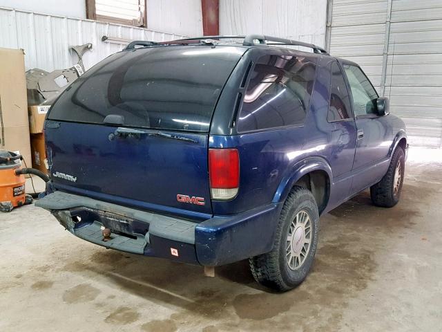 1GKCT18W8XK515625 - 1999 GMC JIMMY BLUE photo 4