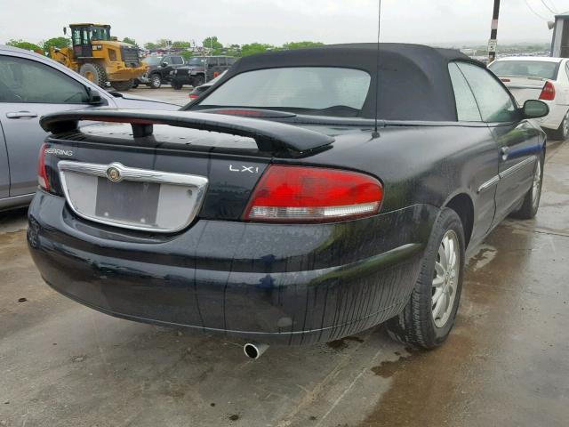 1C3EL55R12N309875 - 2002 CHRYSLER SEBRING LX BLACK photo 4