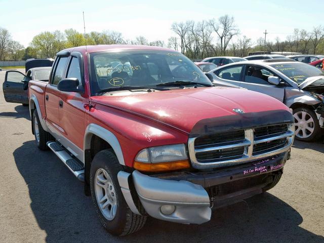 1D7HL48N03S312867 - 2003 DODGE DAKOTA QUA RED photo 1