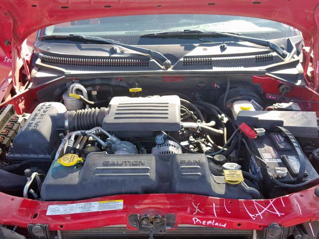 1D7HL48N03S312867 - 2003 DODGE DAKOTA QUA RED photo 7