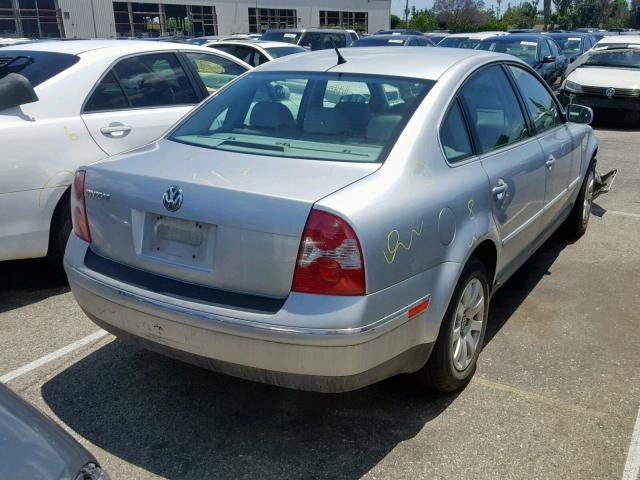 WVWPD63B43P185376 - 2003 VOLKSWAGEN PASSAT GLS SILVER photo 4