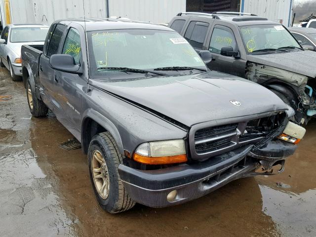 1B7HL38X82S669508 - 2002 DODGE DAKOTA QUA GRAY photo 1