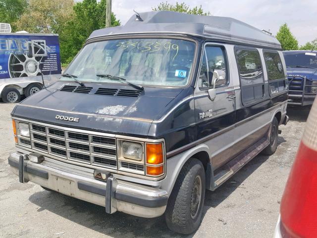 2B6HB23T5HK295884 - 1987 DODGE RAM VAN B2 TWO TONE photo 2