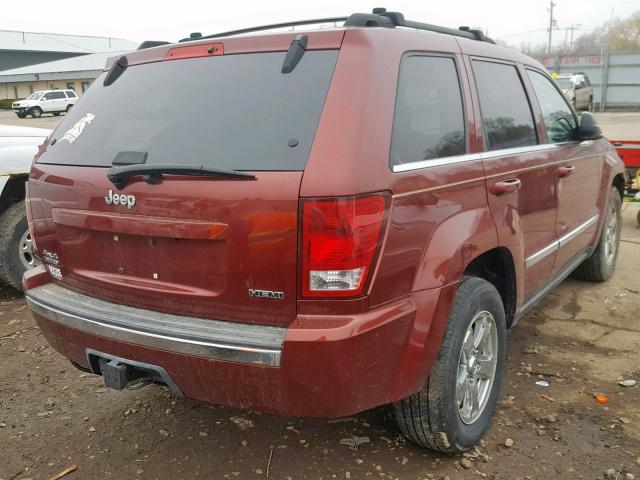 1J8HR58277C509449 - 2007 JEEP GRAND CHER BURGUNDY photo 4