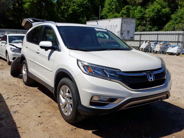 5J6RM3H79FL006606 - 2015 HONDA CR-V EXL WHITE photo 1