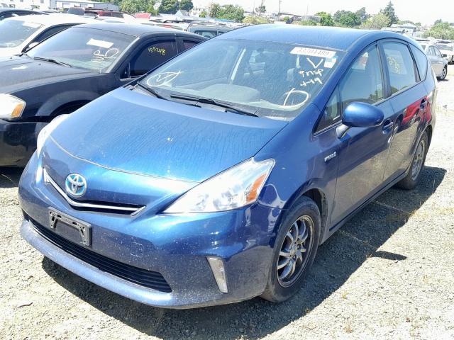 JTDZN3EU2EJ002209 - 2014 TOYOTA PRIUS V BLUE photo 2