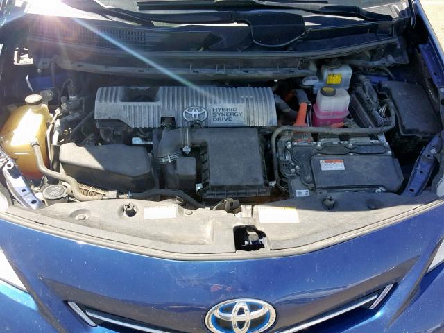 JTDZN3EU2EJ002209 - 2014 TOYOTA PRIUS V BLUE photo 7