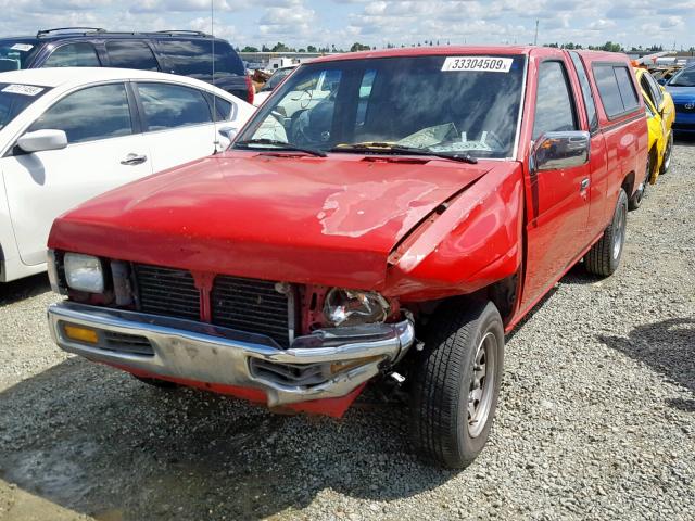 1N6SD16S6SC417262 - 1995 NISSAN TRUCK KING RED photo 2