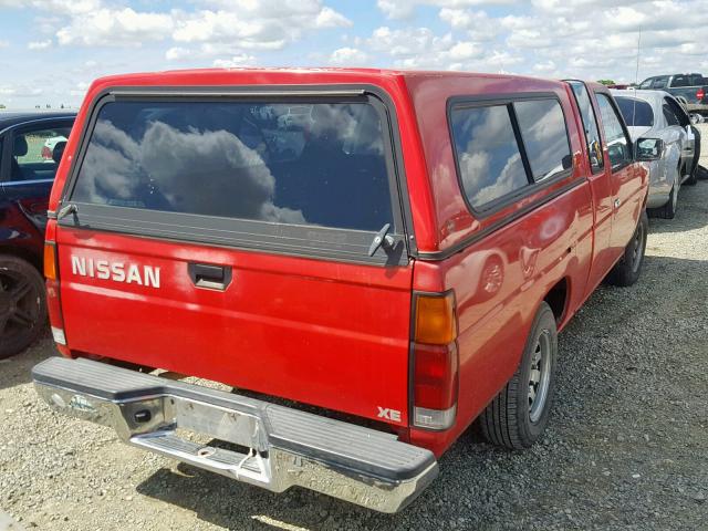 1N6SD16S6SC417262 - 1995 NISSAN TRUCK KING RED photo 4