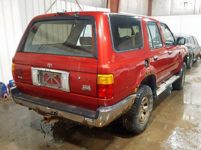 JT3RN37W3R0015551 - 1994 TOYOTA 4RUNNER RN RED photo 4