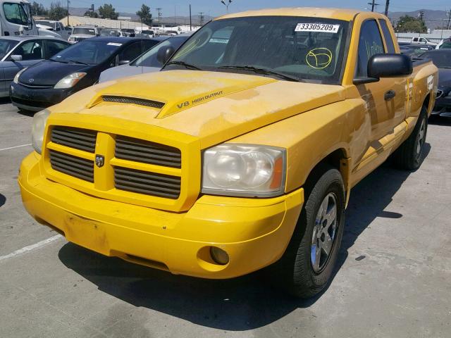 1D7HE42J46S610892 - 2006 DODGE DAKOTA SLT YELLOW photo 2