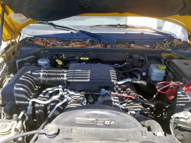 1D7HE42J46S610892 - 2006 DODGE DAKOTA SLT YELLOW photo 7