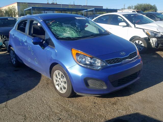 KNADN5A30E6405334 - 2014 KIA RIO EX BLUE photo 1