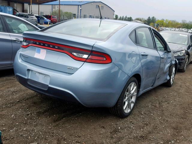 1C3CDFBA4DD268174 - 2013 DODGE DART SXT BLUE photo 4