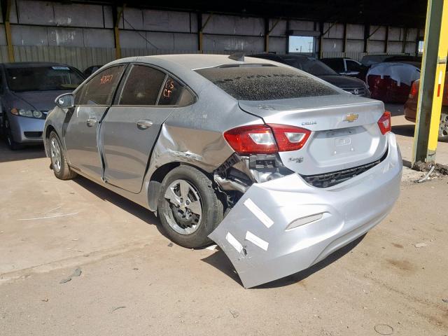 1G1BC5SM1H7278298 - 2017 CHEVROLET CRUZE LS SILVER photo 3