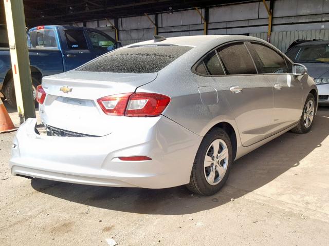 1G1BC5SM1H7278298 - 2017 CHEVROLET CRUZE LS SILVER photo 4