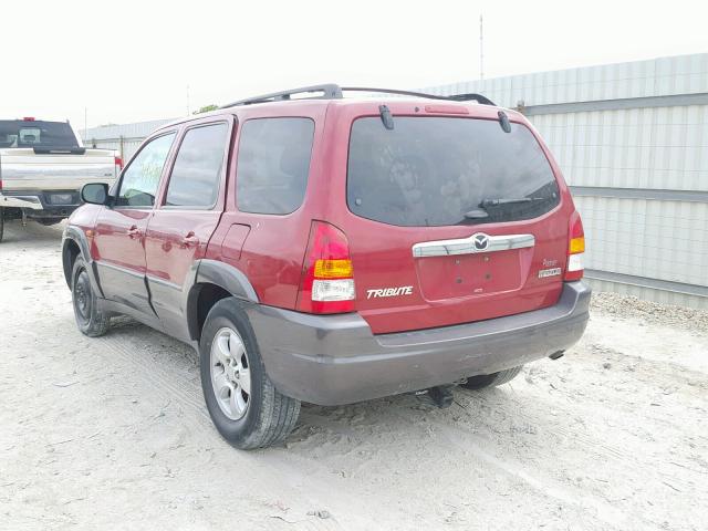 4F2YZ04114KM00607 - 2004 MAZDA TRIBUTE LX RED photo 3