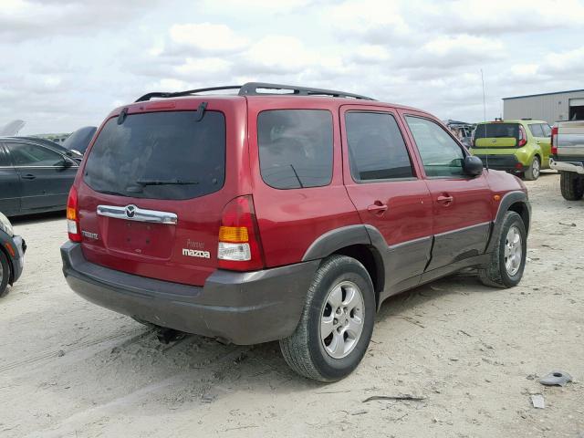 4F2YZ04114KM00607 - 2004 MAZDA TRIBUTE LX RED photo 4