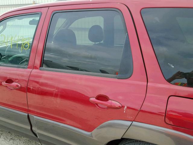 4F2YZ04114KM00607 - 2004 MAZDA TRIBUTE LX RED photo 9