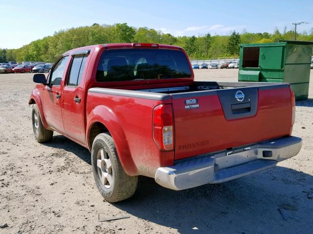 1N6AD07U26C440100 - 2006 NISSAN FRONTIER C RED photo 3