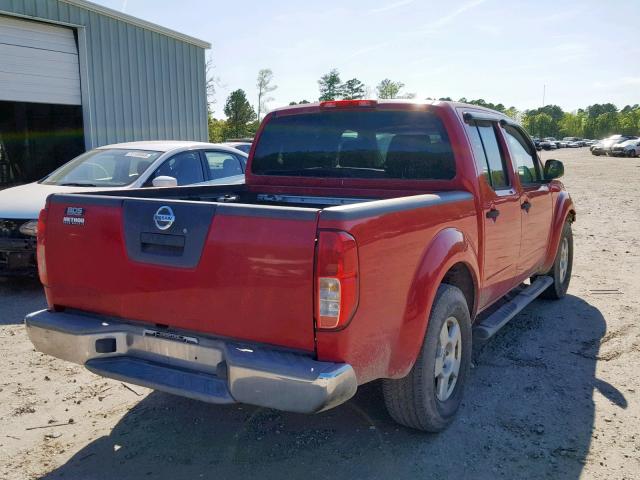 1N6AD07U26C440100 - 2006 NISSAN FRONTIER C RED photo 4