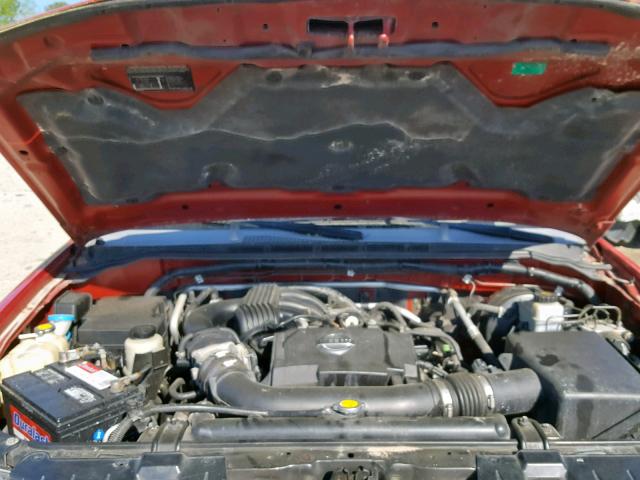 1N6AD07U26C440100 - 2006 NISSAN FRONTIER C RED photo 7