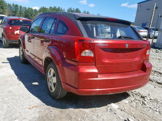 1B3HB28B37D195398 - 2007 DODGE CALIBER RED photo 3