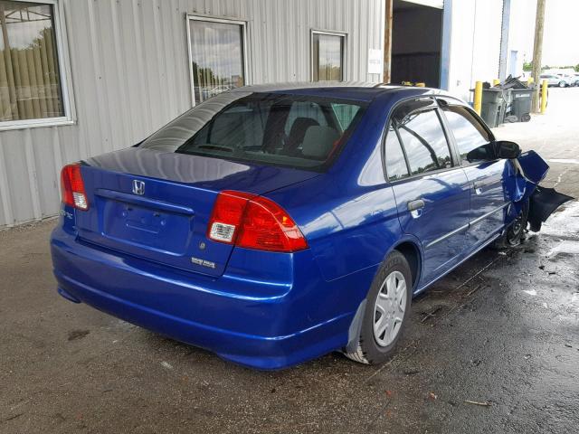 1HGES16305L026872 - 2005 HONDA CIVIC DX V BLUE photo 4