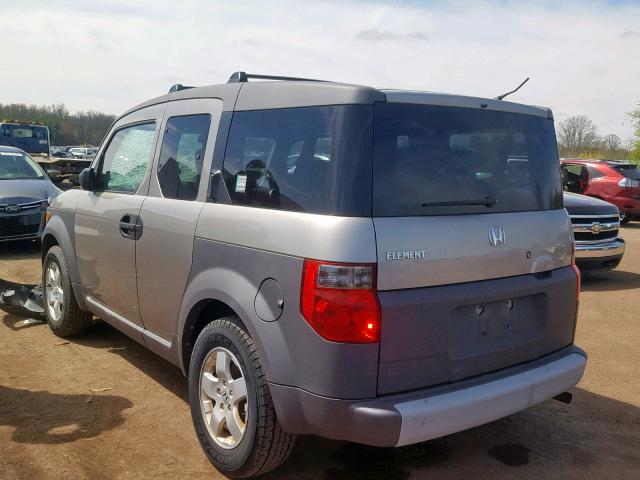 5J6YH28544L029796 - 2004 HONDA ELEMENT EX GRAY photo 3