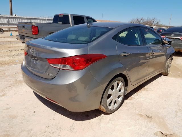 KMHDH4AE6CU281600 - 2012 HYUNDAI ELANTRA GLS  photo 4