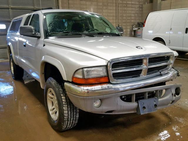 1D7HG42N74S538791 - 2004 DODGE DAKOTA SLT SILVER photo 1