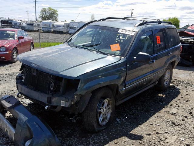 1J8GW68J44C208408 - 2004 JEEP GRAND CHER GRAY photo 2