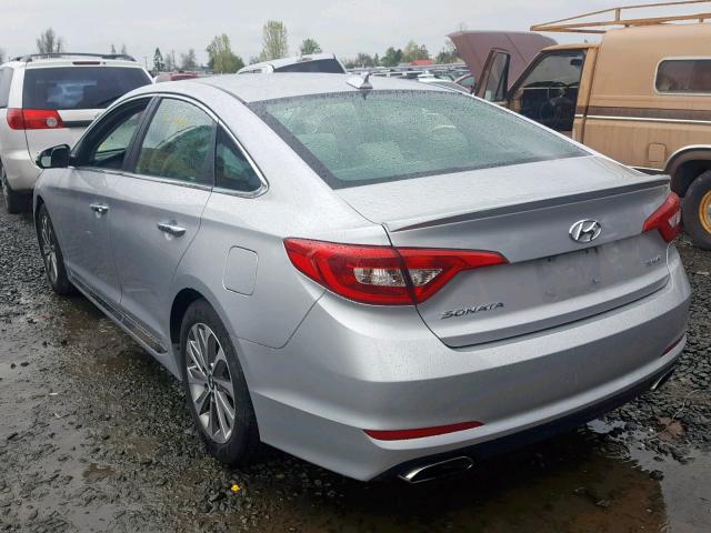 5NPE34AF5GH375239 - 2016 HYUNDAI SONATA SPO SILVER photo 3