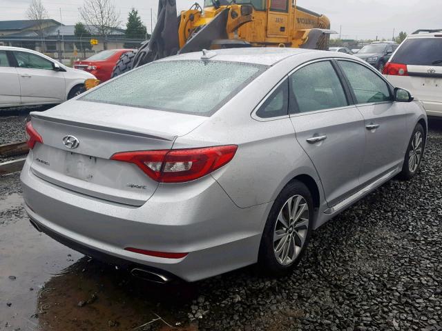 5NPE34AF5GH375239 - 2016 HYUNDAI SONATA SPO SILVER photo 4