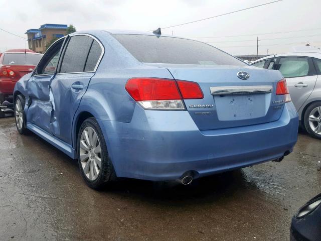 4S3BMDL69B2238957 - 2011 SUBARU LEGACY 3.6 BLUE photo 3