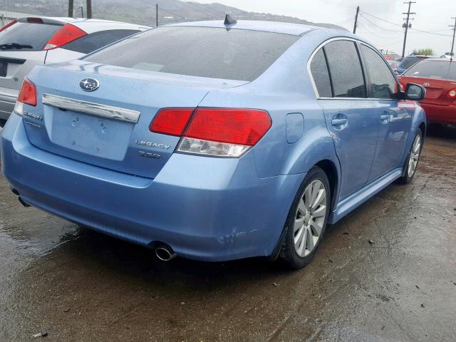 4S3BMDL69B2238957 - 2011 SUBARU LEGACY 3.6 BLUE photo 4