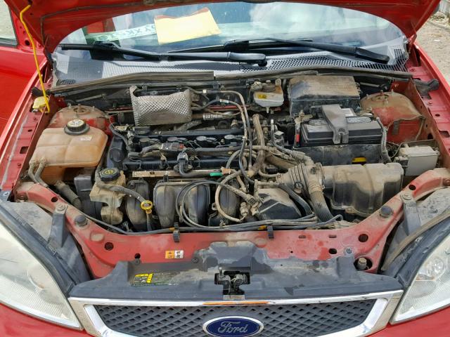 1FAHP34N17W342513 - 2007 FORD FOCUS ZX4 RED photo 7