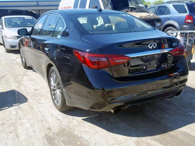 JN1EV7APXJM355783 - 2018 INFINITI Q50 LUXE BLACK photo 3