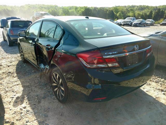 2HGFB2F91FH536757 - 2015 HONDA CIVIC EXL BLACK photo 3